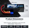ZEEE Lipo FPV 드론 배터리 소프트 케이스, RC 자동차 데저트 보트 RC 모델 부품, EC5 플러그 포함, 6S 10000mAh 배터리, 22.2V 120C 2