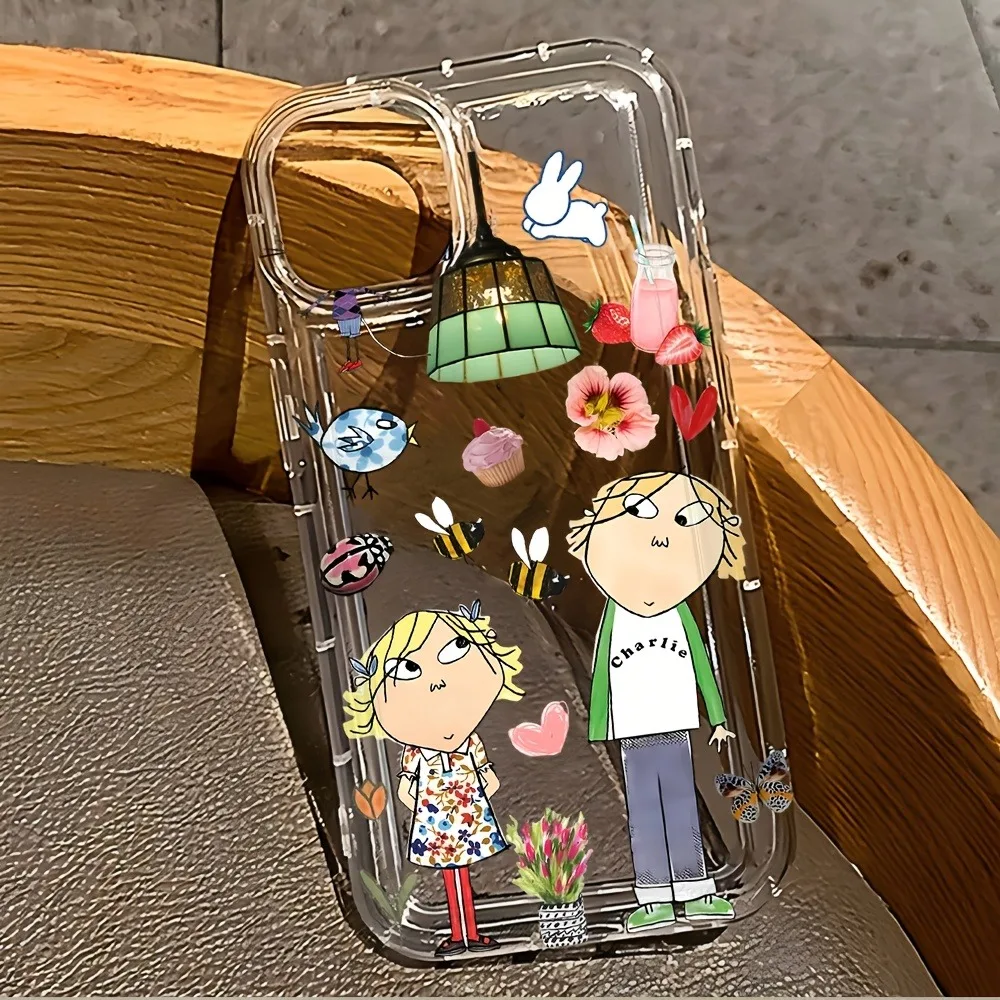 Adorable Charlie And Lola Phone Case For iPhone 18 17 16 11 15 12 13 14 Pro Max Plus X XS XR XS MAX 16E 17Air Protection Cover