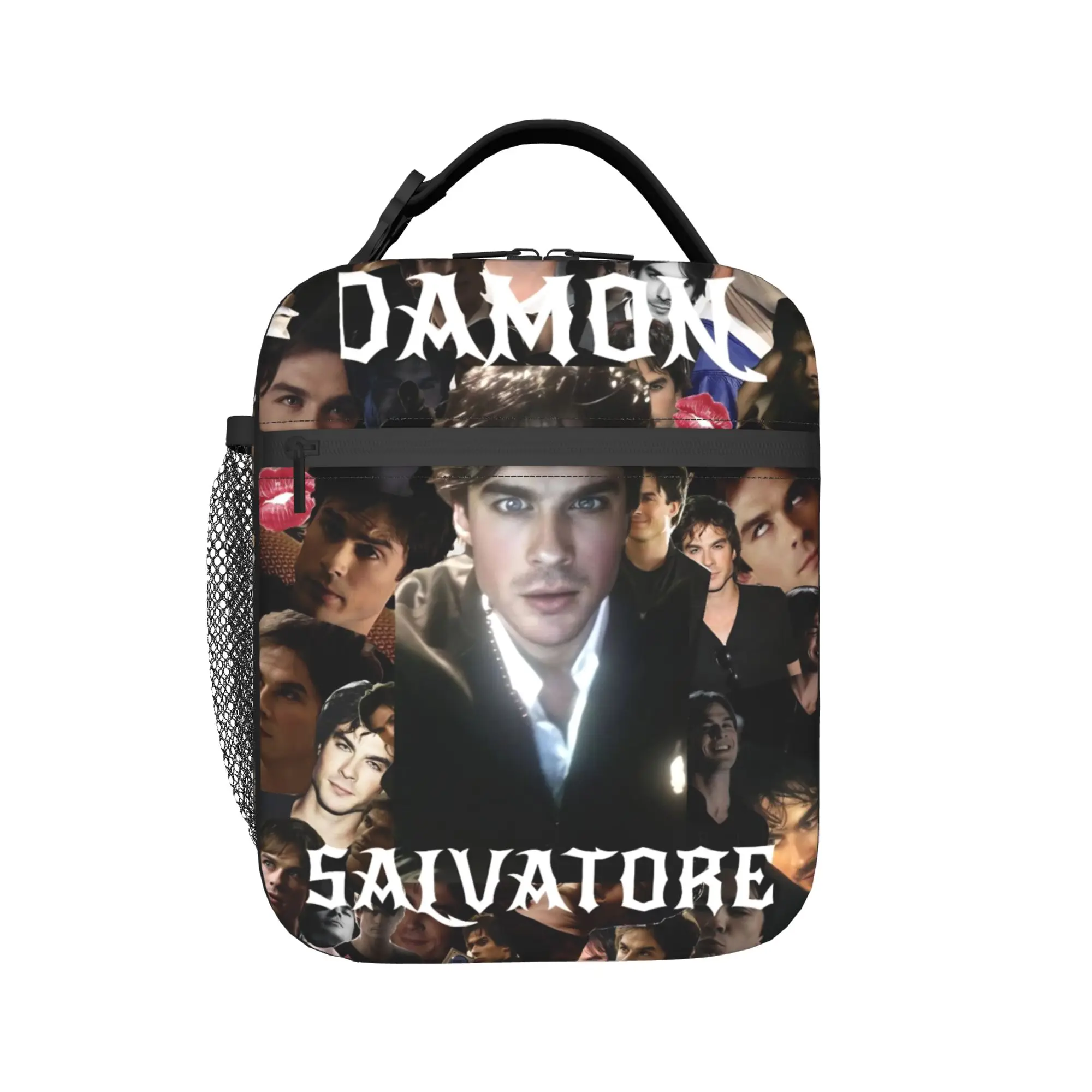 The Vampire Diaries Resuable Movie Lunch Bag For Child  Picnic Print Lunch Box Casual Oxford Thermal Tote Handbags