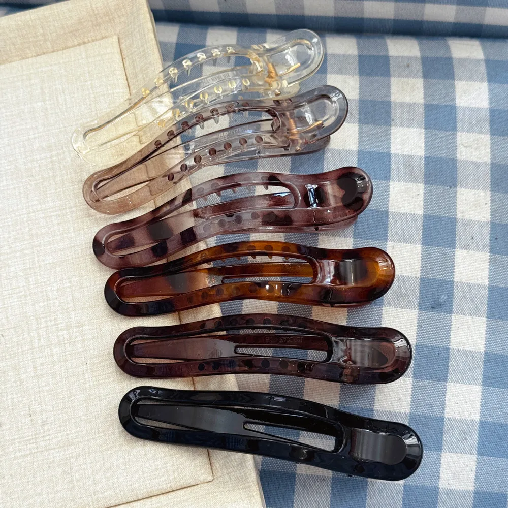 

Large Duckbill Clip for Women with Thick Hair; Straight Clip for The Back of The Head; Transparent Hair Clip and Hair Accessory