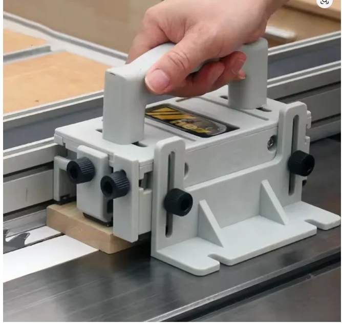 منشار الطاولة دفع كتلة منشار دائري كهربائي دافعة آمنة على الطاولة لجهاز توجيه النجارة ملحقات قطع وصلة الطاولة