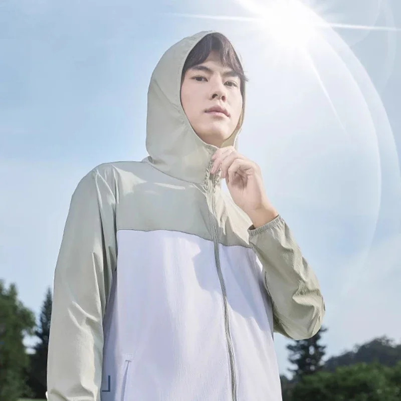 QIAODAN 2025 New Sun-protective Clothing for Men UPF100+ High Quality Comfortable Breathable Sports Hooded Jacket XFD23241201 - Image 4