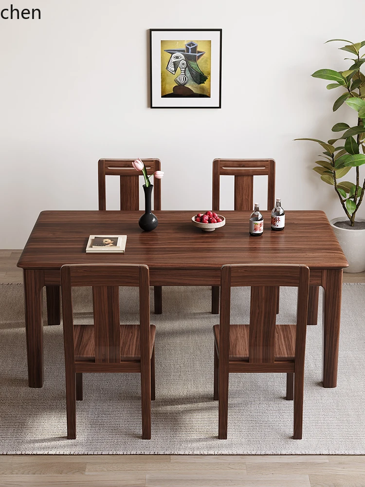 

YXY all-solid wood dining table and chair combination simple small apartment rectangular square table household