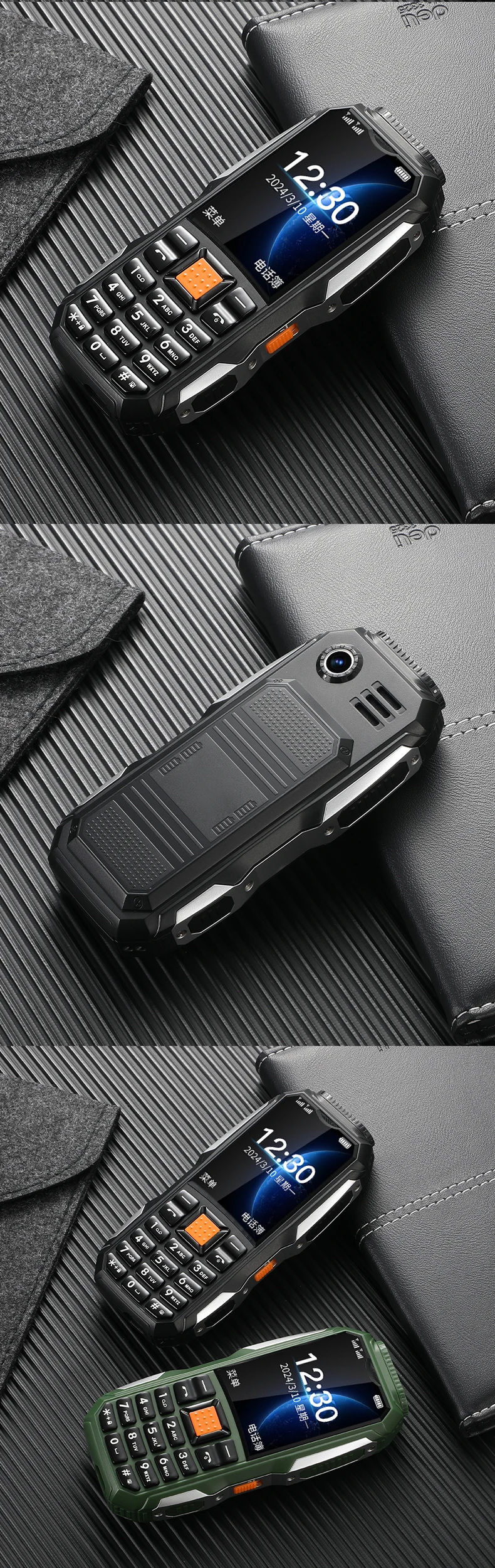 Mini Feature Phone Dual SIM Dual Standby Big Button Long Battery Dual Flashlight Portable Basic Mobile Phone Seniors Backup