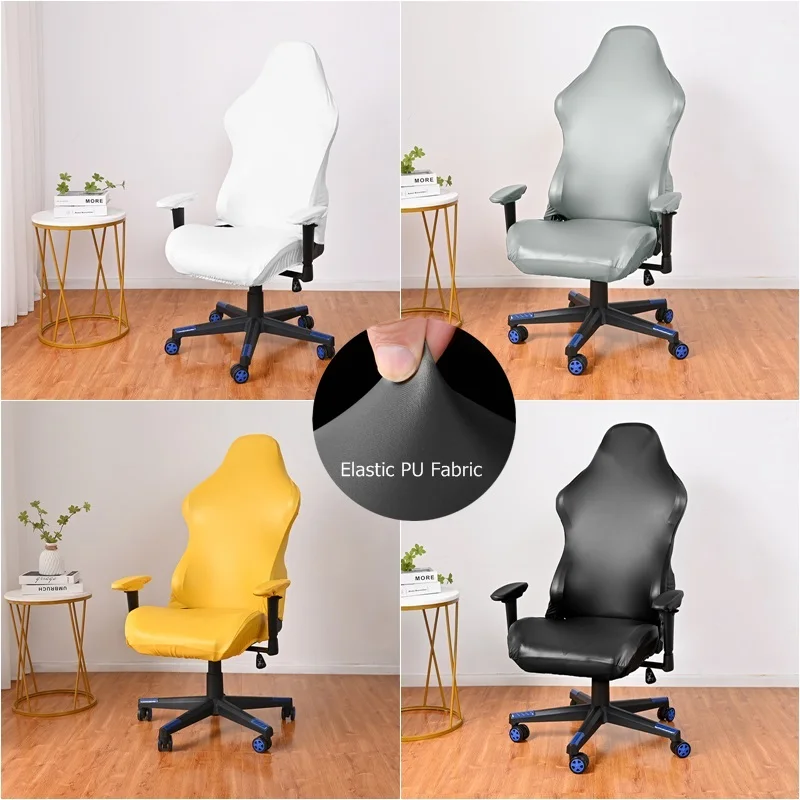 

Elastic PU Leather Gaming Chair Cover Office Chair Cover Elastic Armchair Seat Covers Computer Chair Slipcovers Housse De Chaise