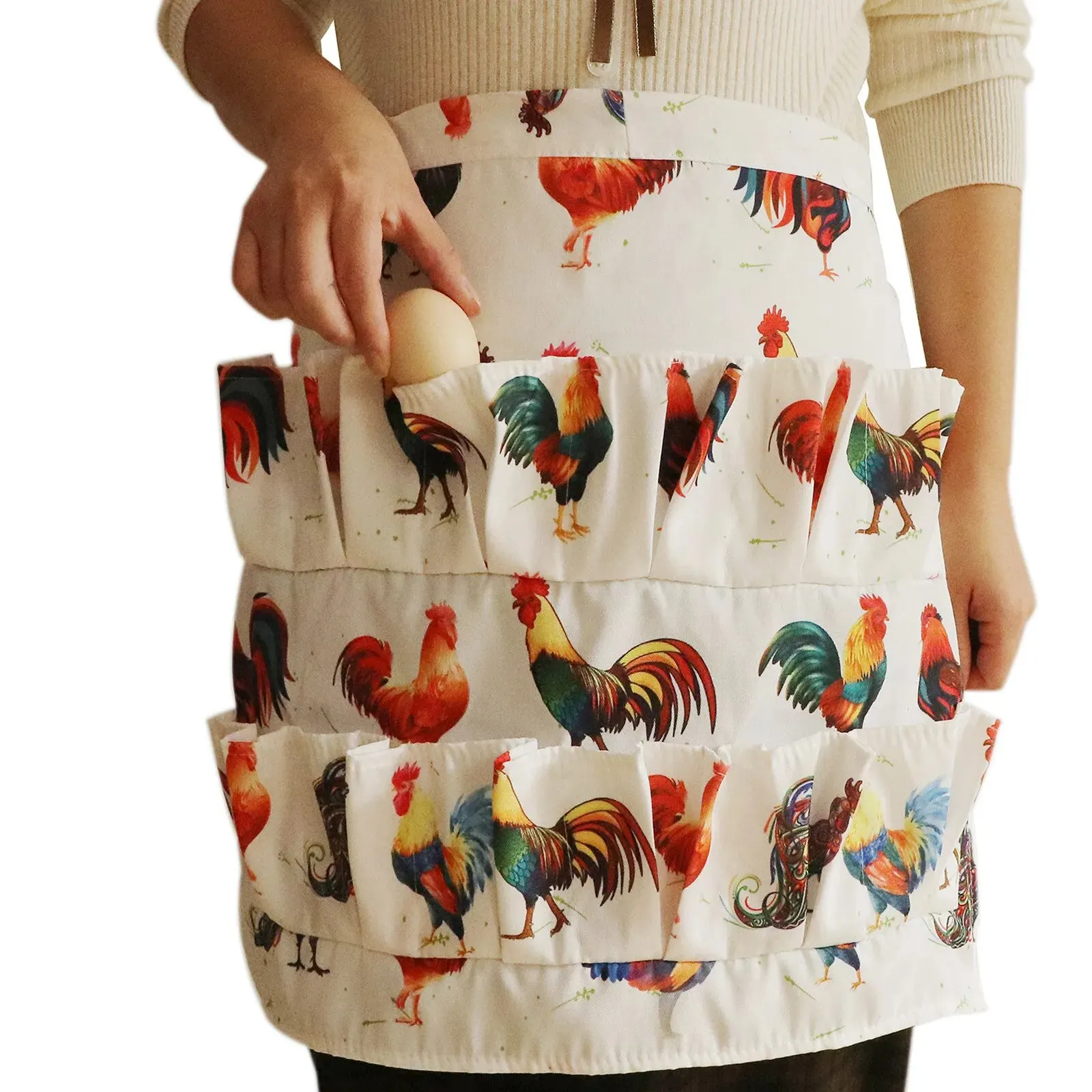 Apron Durable Eggs Gathering Apron 12 Deep Pockets Hold Chicken Farmerhouse Farm