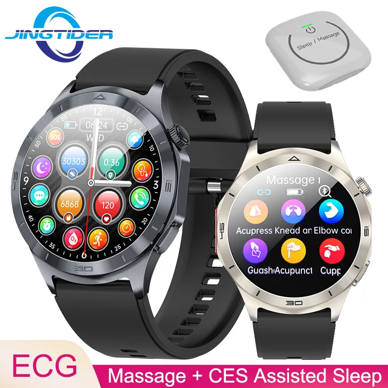 

JT600 Электротерапия Массаж CES Assisted Sleep Health Смарт-часы Монитор Bluetooth Вызов AMOLED Смарт-часы Фитнес-часы
