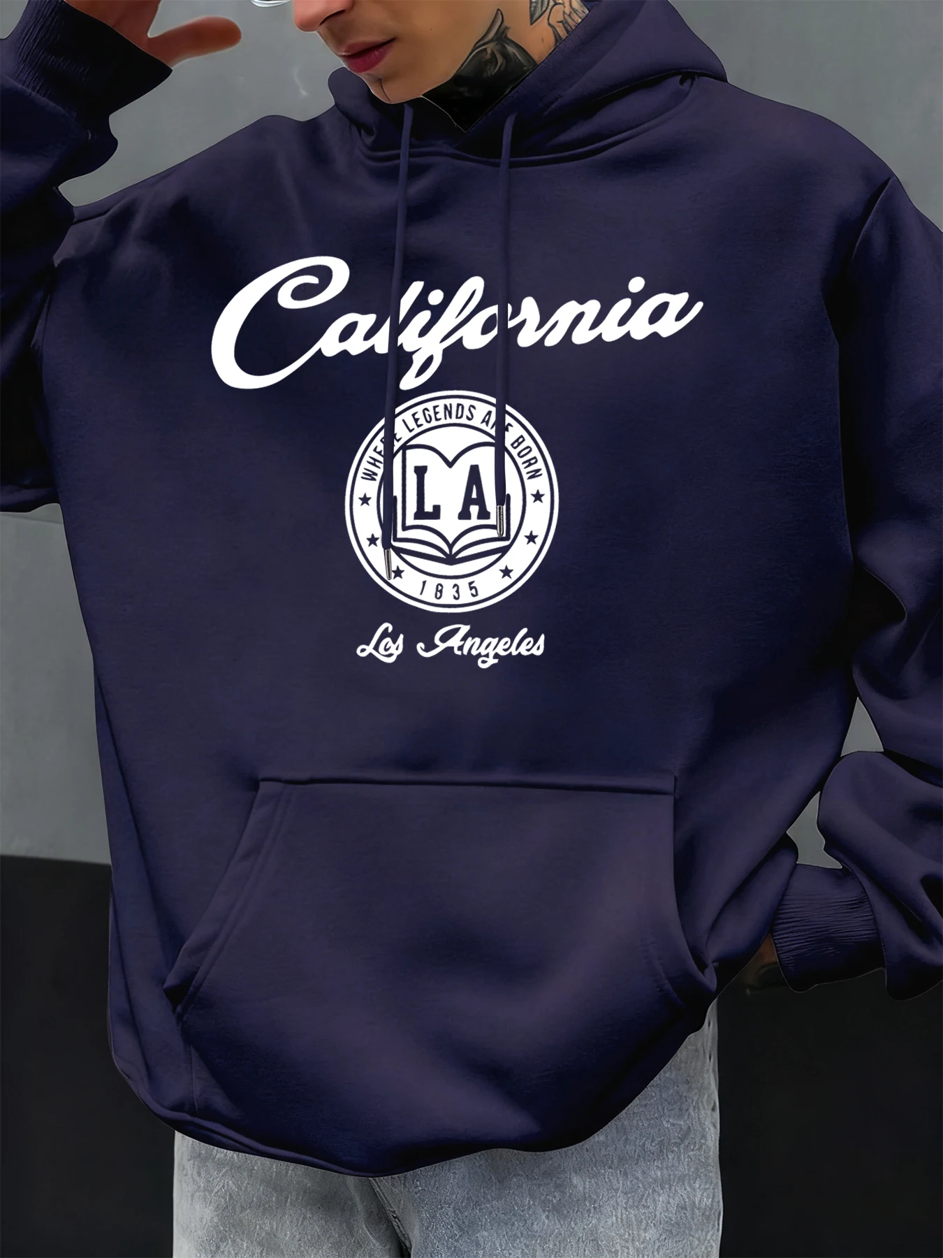 

Califirnia с буквенным принтом логотипа, мужская толстовка большого размера, модные толстовки, повседневная уличная флисовая толстовка, осенняя удобная одежда