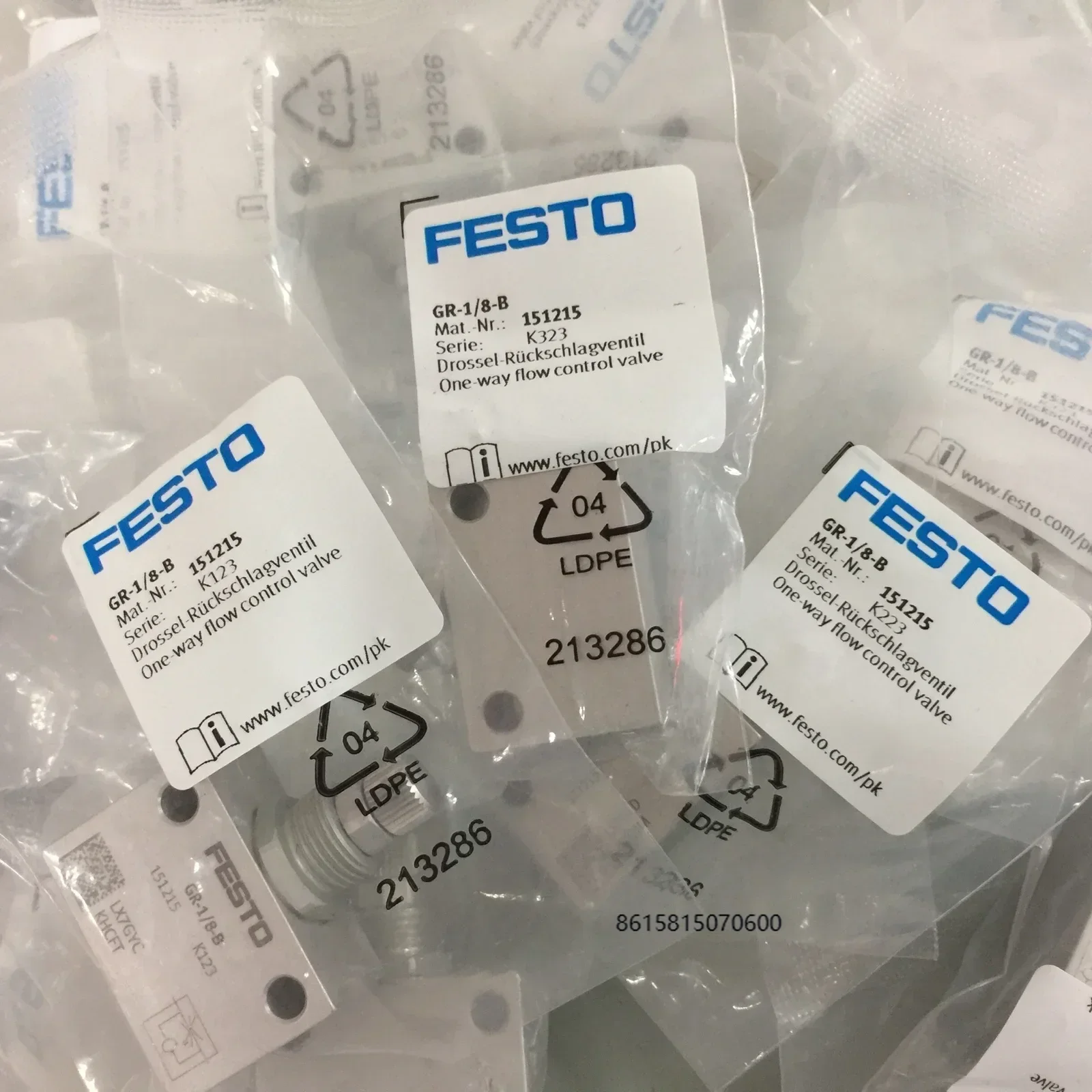 

FESTO throttle valve GR/GRO-M5-1/8-B 151213 151214 151215 151216 brand new in stock