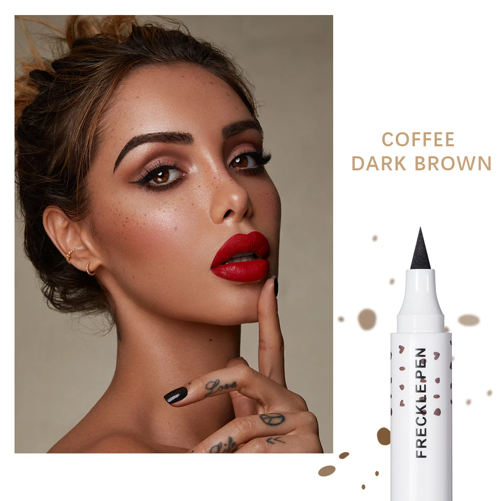 1PC Natural Fake Freckles Pen Waterproof Face Brown Eyeliner Dot Spot Pen Makeup Waterproof Dot Spot Pen Pretend Makeup Tool