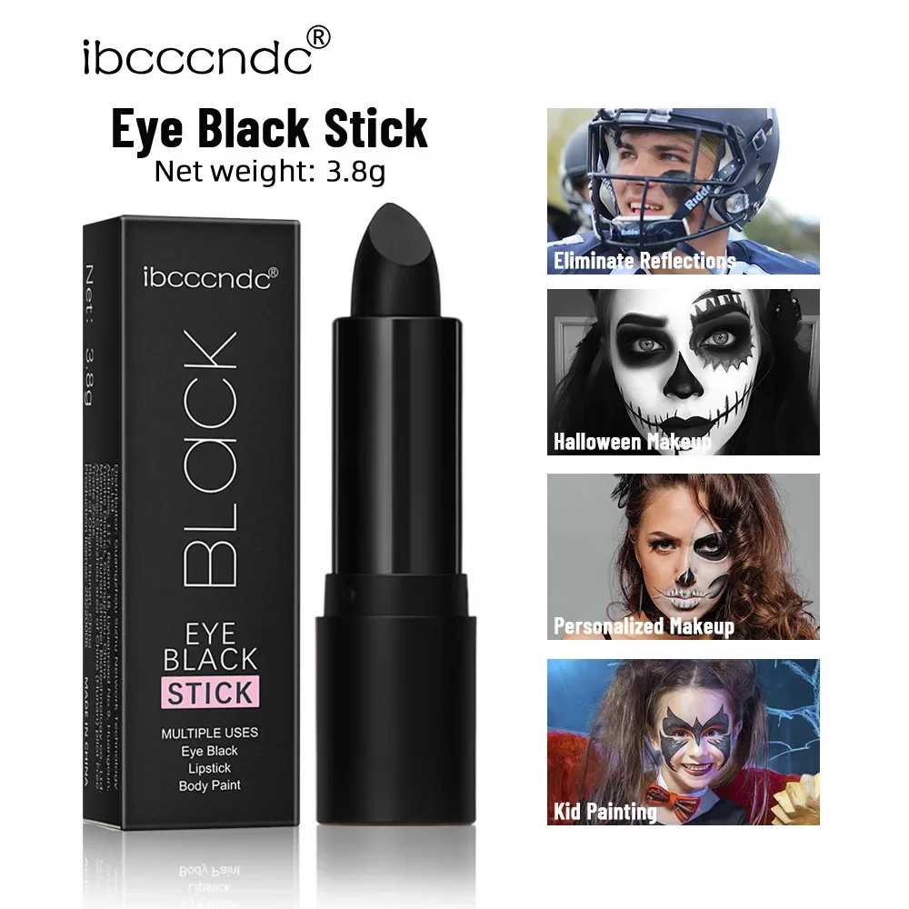 IBCCCNDC Black Paint Balm Black Lipstick Lipstick Eye Black Stick Halloween Face Makeup