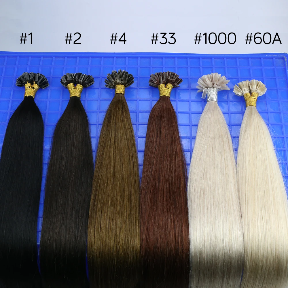 VeSunny Pre Bonded Keratin U tip Hair Extensions 100% Real Human Hair 1gr/strand 50gr per set 14-24 inches #2/2/6