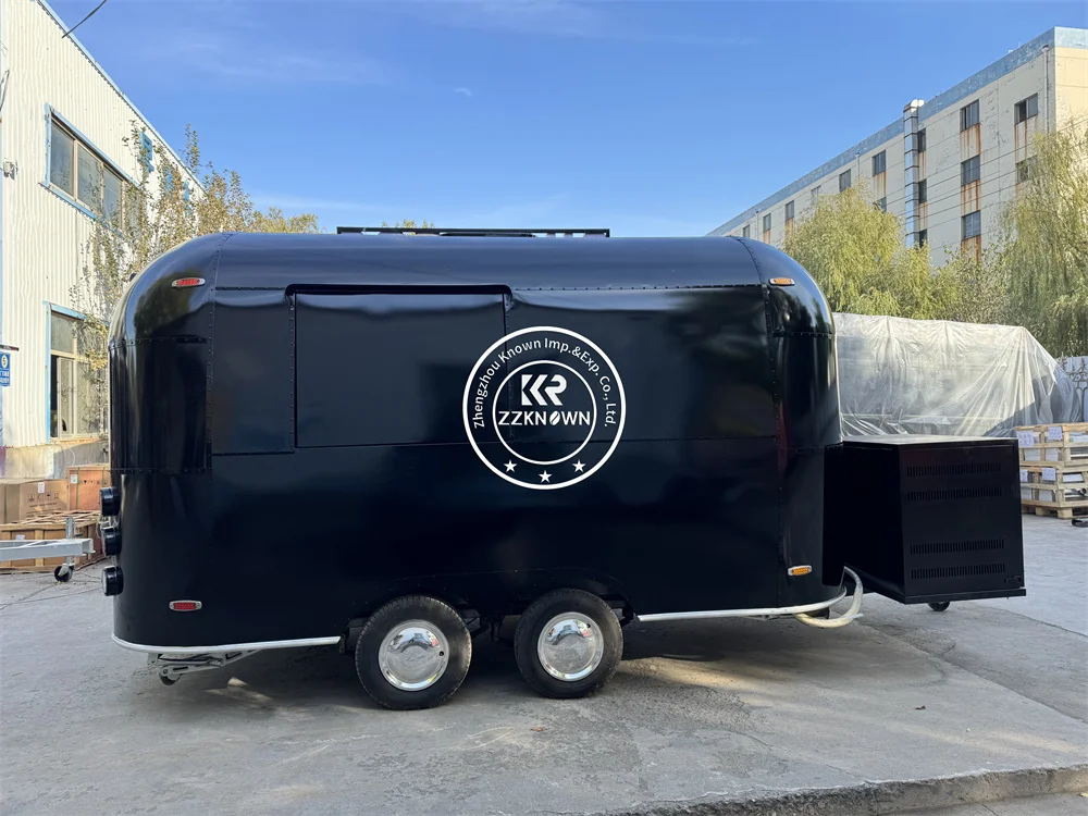 Carrello per fast food da cucina mobile per rimorchio per alimenti con attrezzatura per catering Carrello per gelato per caffè personalizzato in vendita