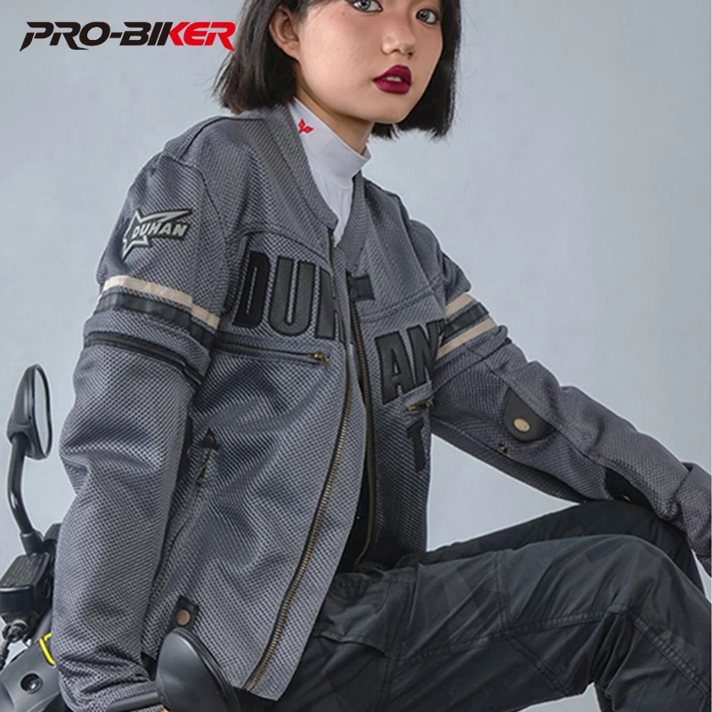 

Unisex Slim Motorcycle Jacket Fall Prevention Motocross Bicycle Jacket coat Wear Resistant Veste Moto Mesh Breathable For Summer