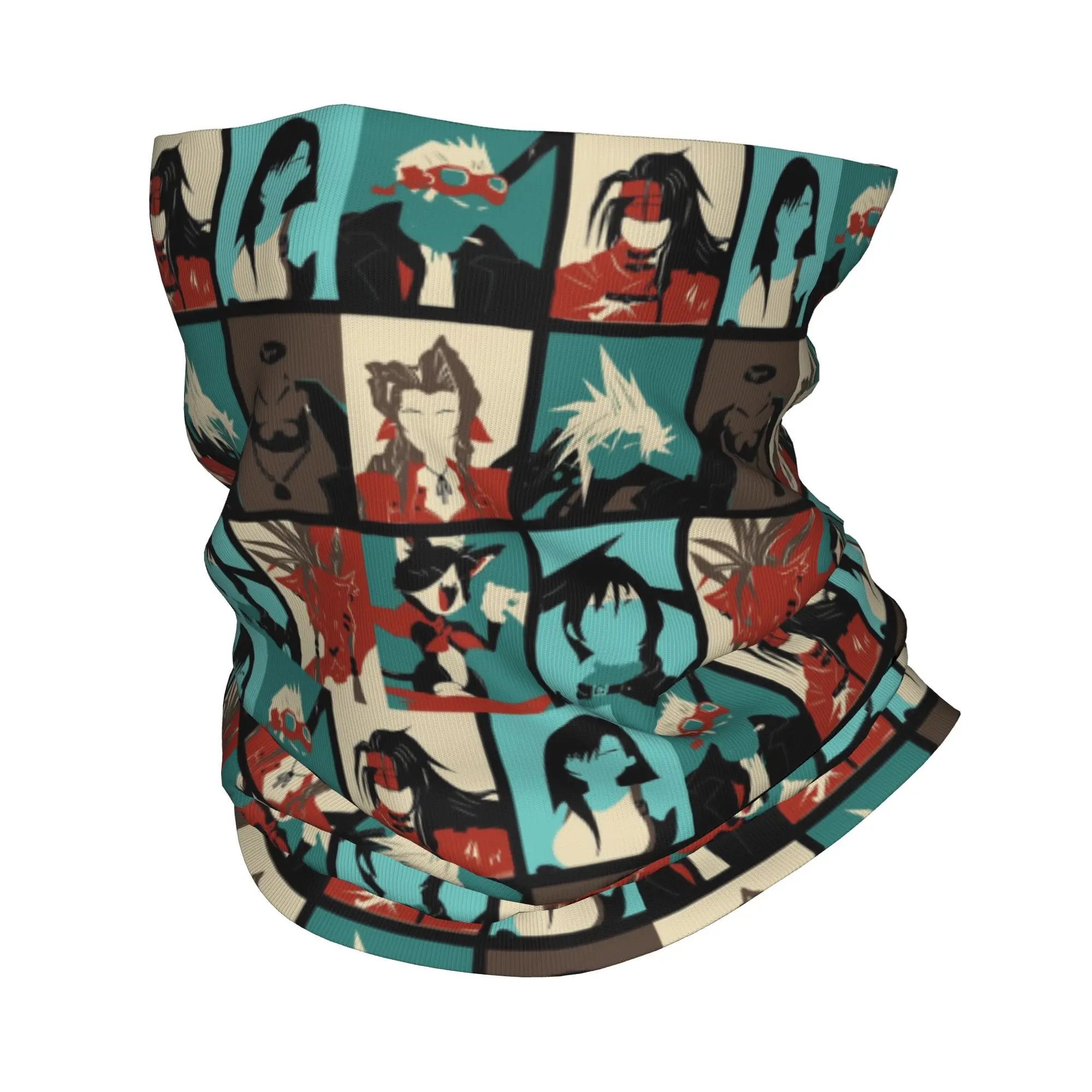 ファンタジー ファイナル セブン バンダナ ネック ゲートル プリント ラップ スカーフ 多用途 バラクラバ ハイキング 釣り ユニセックス 大人 通気性