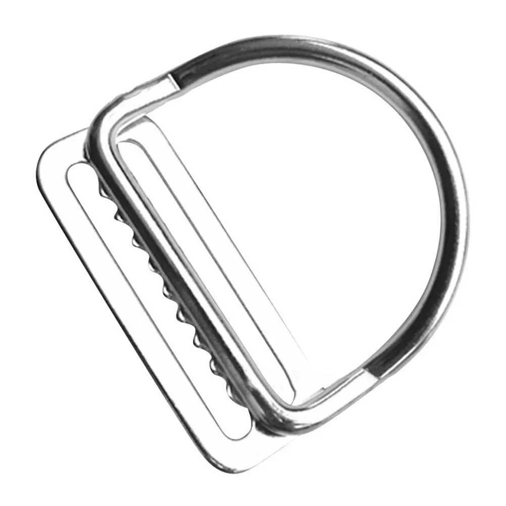 Stainless Steel Scuba Diving Weight Belt Slide Keeper D Ring Webbing Harness Belt Retainer Stopper Freediving BCD