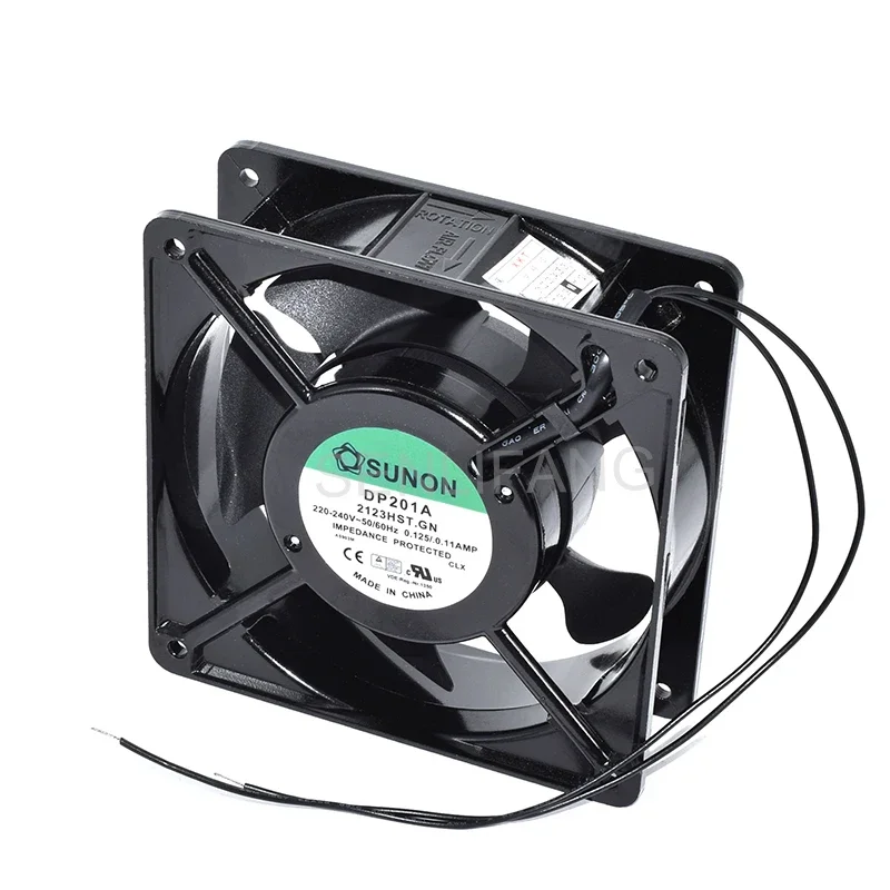 New For SUNON 2123HST.GN 220-240V 50/60Hz 0.125/0.11AMP  120*120*38MM Two Wires Square Cooling Fan