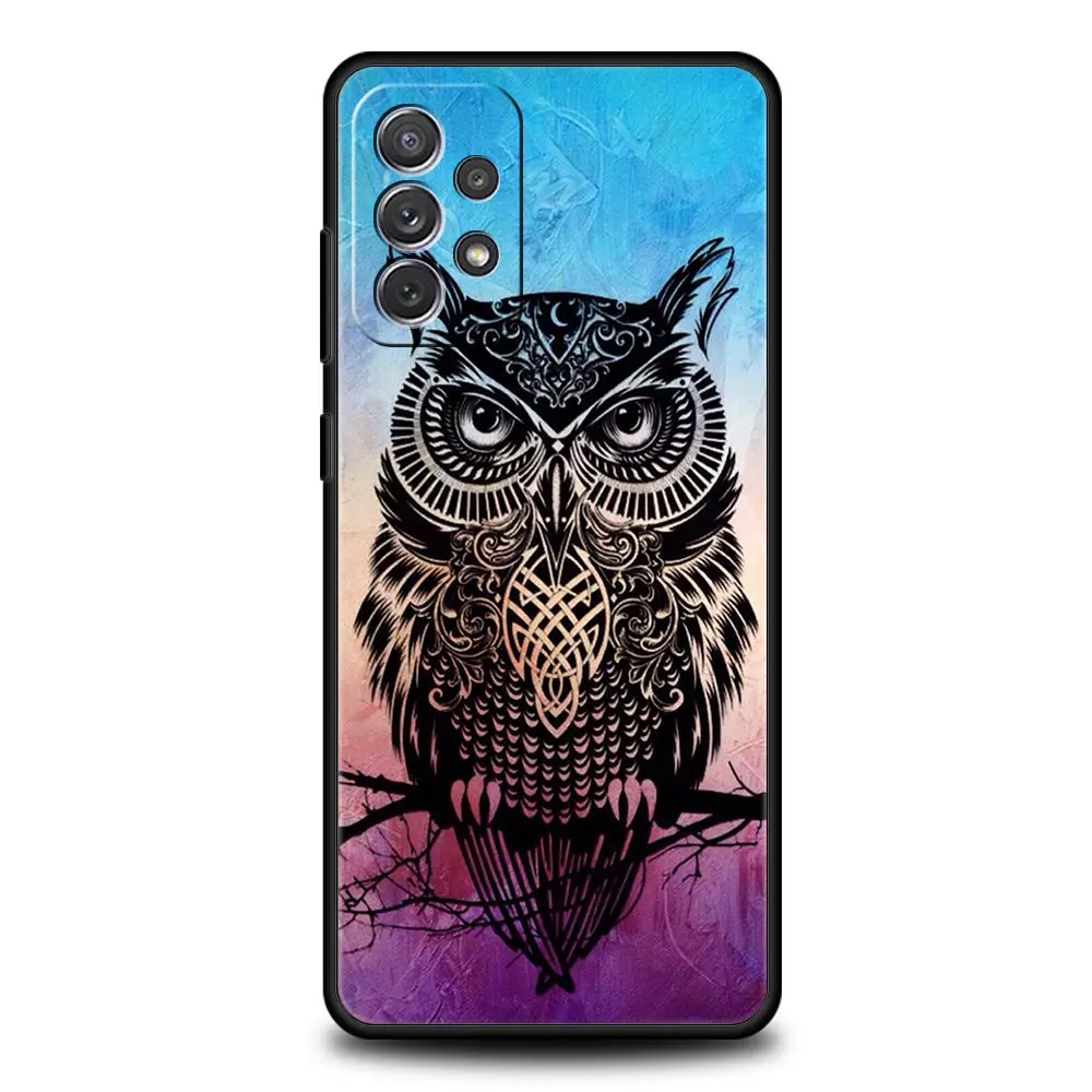 Cartoon Girl Gifts Lovely Owl Phone Case For Samsung A51 A71 A21S A12 A11 A31 A41 A03s A52 A32 A22 A13 A23 A33 A53 A73 5G Cover