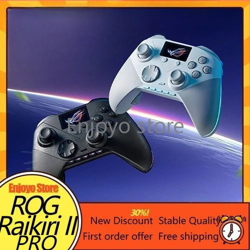 ROG Raikiri II Pro Wireless Game Controller Full-color Screen Tri‑Mode 2.4G Bluetooth TMR 8000Hz Polling Rate Game Controller