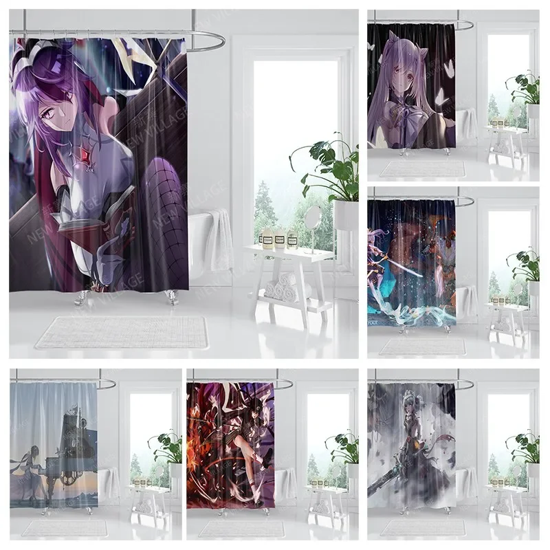 

Waterproof fabric shower curtains Bathroom curtain accessories 180x200 Bath curtain for shower 240*200 cartoon cute decoration