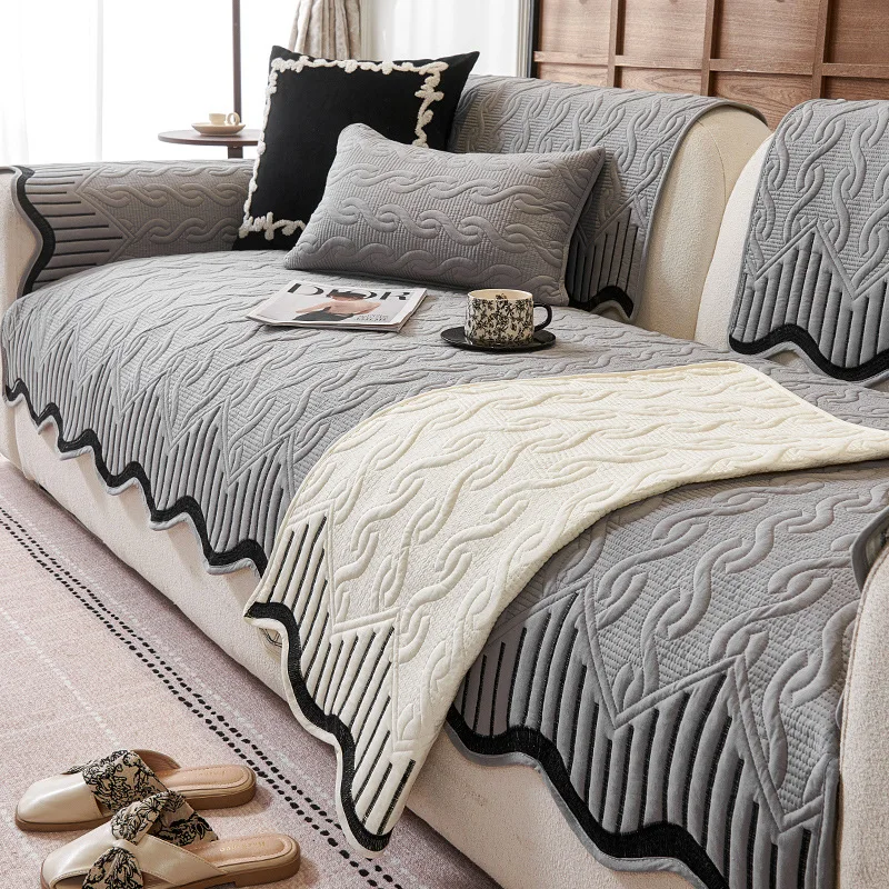 Sofa Cushion Four Seasons Universal 2025 New One-piece Straight Row Leather Sofa Non-slip Cushion Sofa Cover Cloth Towel