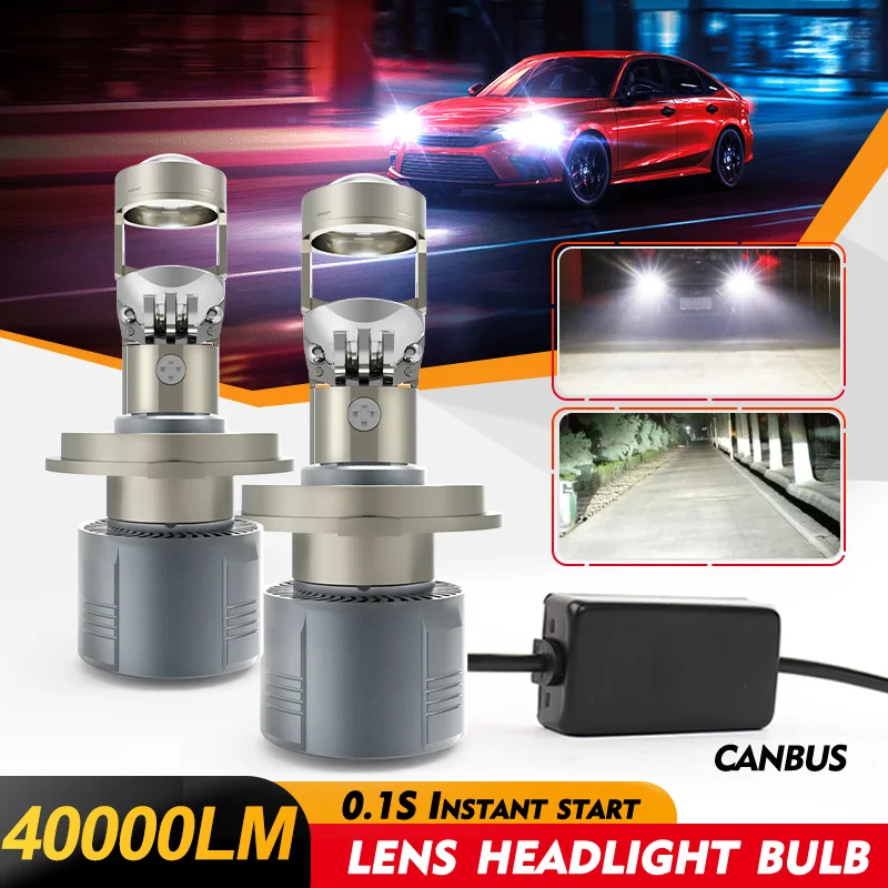 

HAOLIDE H7 H11 Car Headlight Bulbs HD Mini Projector Lens 9005 HB3 9006 HB4 High Power 12V H4 Led Car Lights LHD RHD Auto Light