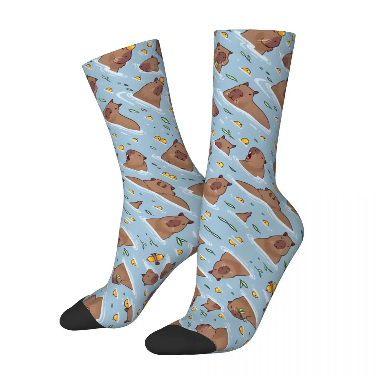 Crazy-calcetines de compresión con estampado de Capybara para hombre, calcetín con estampado de calidad Harajuku, novedad