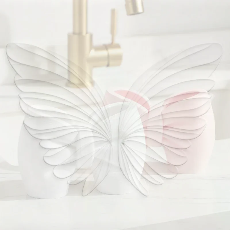 Bow Shaped Toothbrush Toothpaste Holder Self Adhesive Large Capacity Multifunctional Bathroom Storage Organizer for Home Use