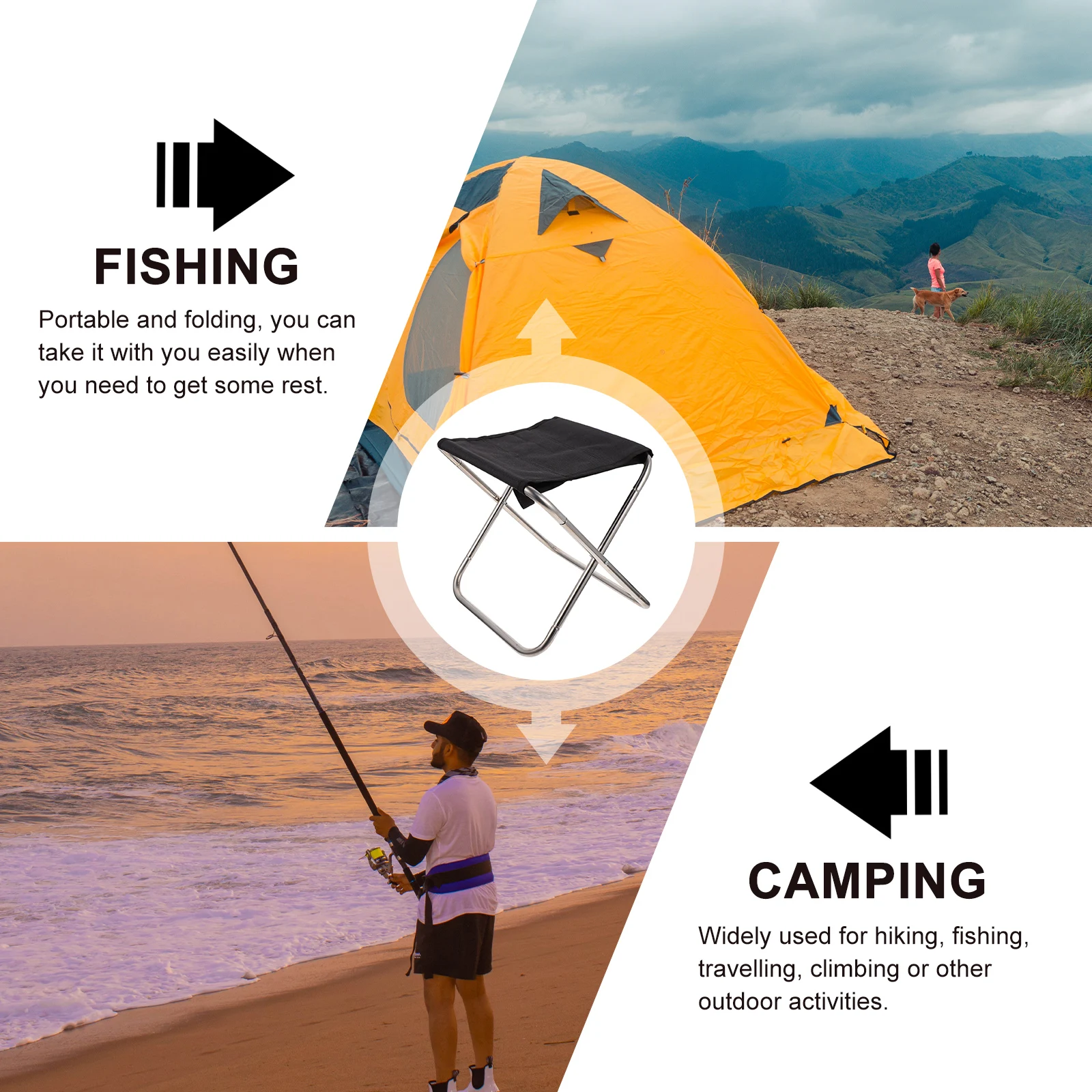 

Fishing Portable Chair Foldable Chairs Camping Folding Stool Lightweight Outdoor