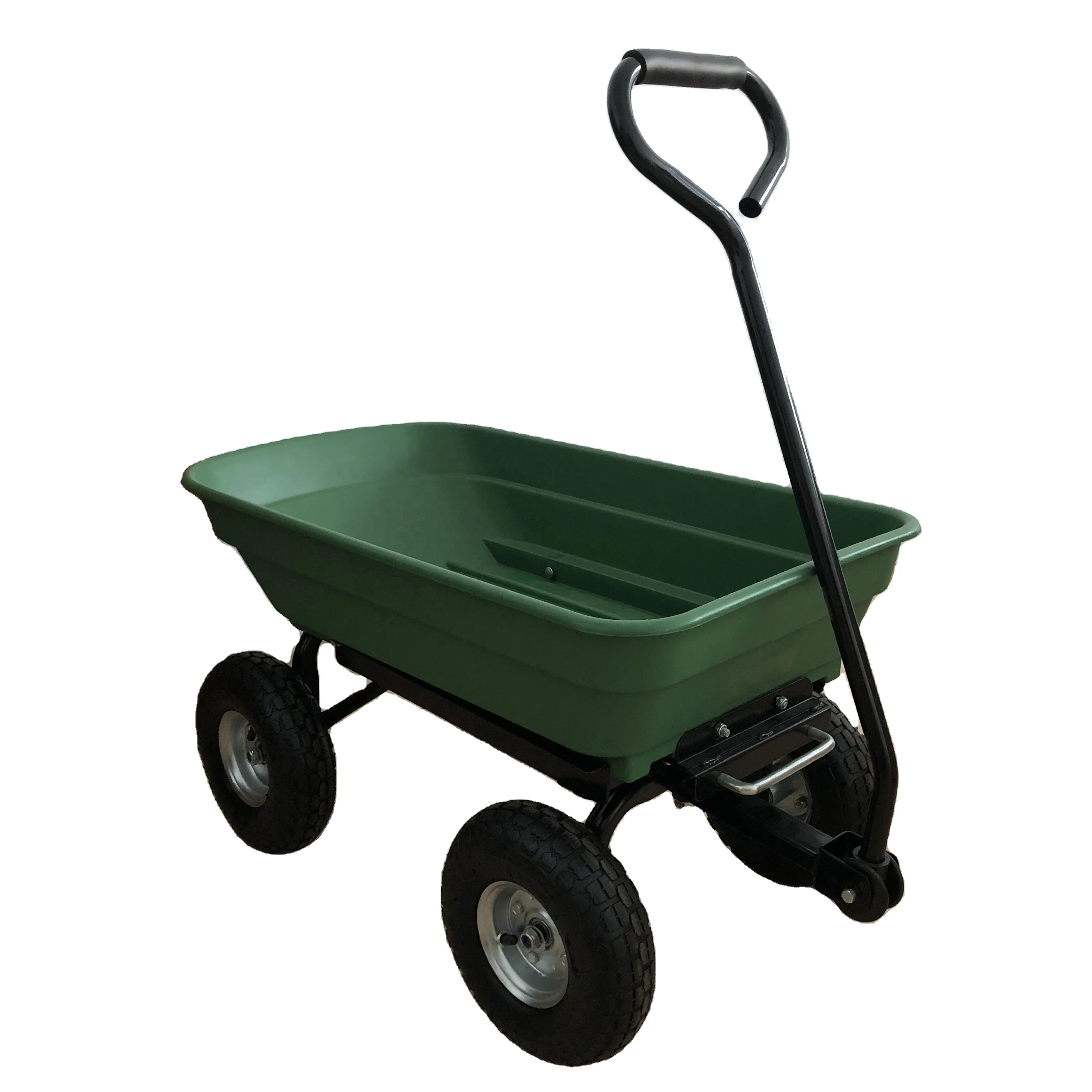 GARDEN DUMP TROLLEY Heavy Load Gravel Soil Cart Tipping Wheelbarrow Tip Truck