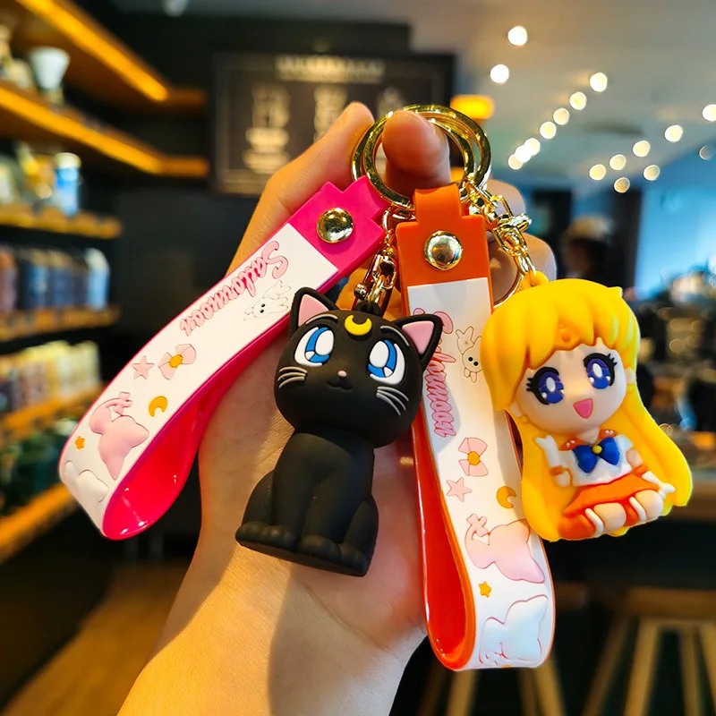 

Sailor Moon Keychain Cartoon Girl Heart Bag Hanging Ornament Exquisite Small Gift Car Keychain Cute Personalized Gifts Y2k