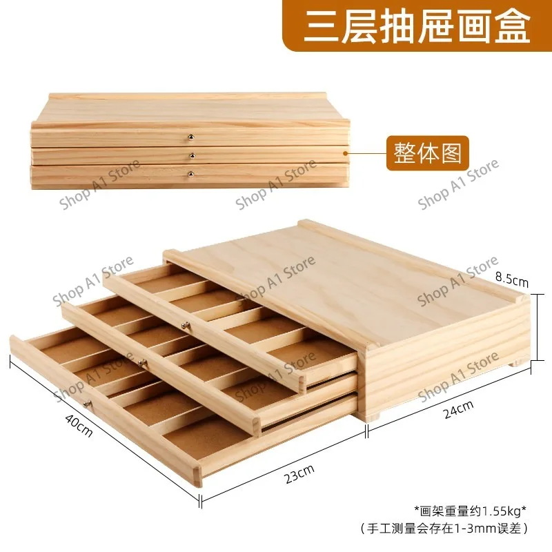 Multifunctional Drawer‑Style Art Storage Organizer, Desktop Storage Box for Colored Pens Markers Drawing Art Supplies