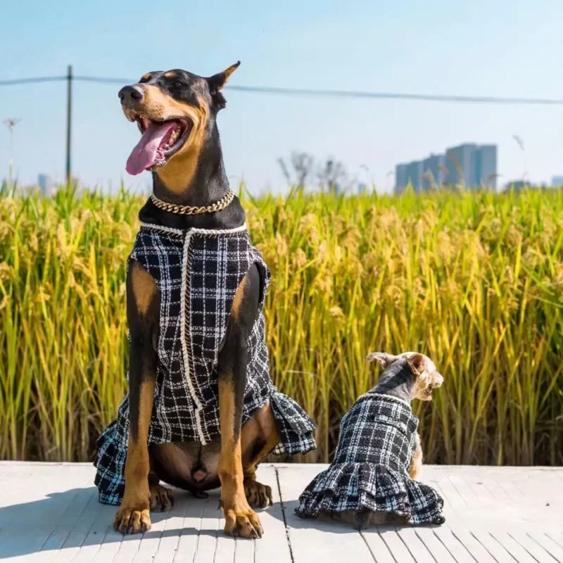 Winter Dog Dress Big Dog Clothes Large Pet Outfit Poodle Pomeranian Schnauzer Corgi Samoyed Husky Golden Retriever Clothing