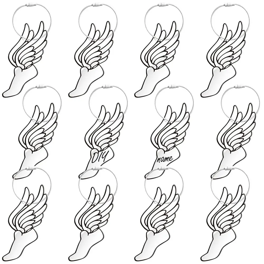 

12 Pcs Track and Field Gift Bulk Cross Country Luggage Tags for Suitcases DIY Name Tags Bulk Track and Field Accessories Runn