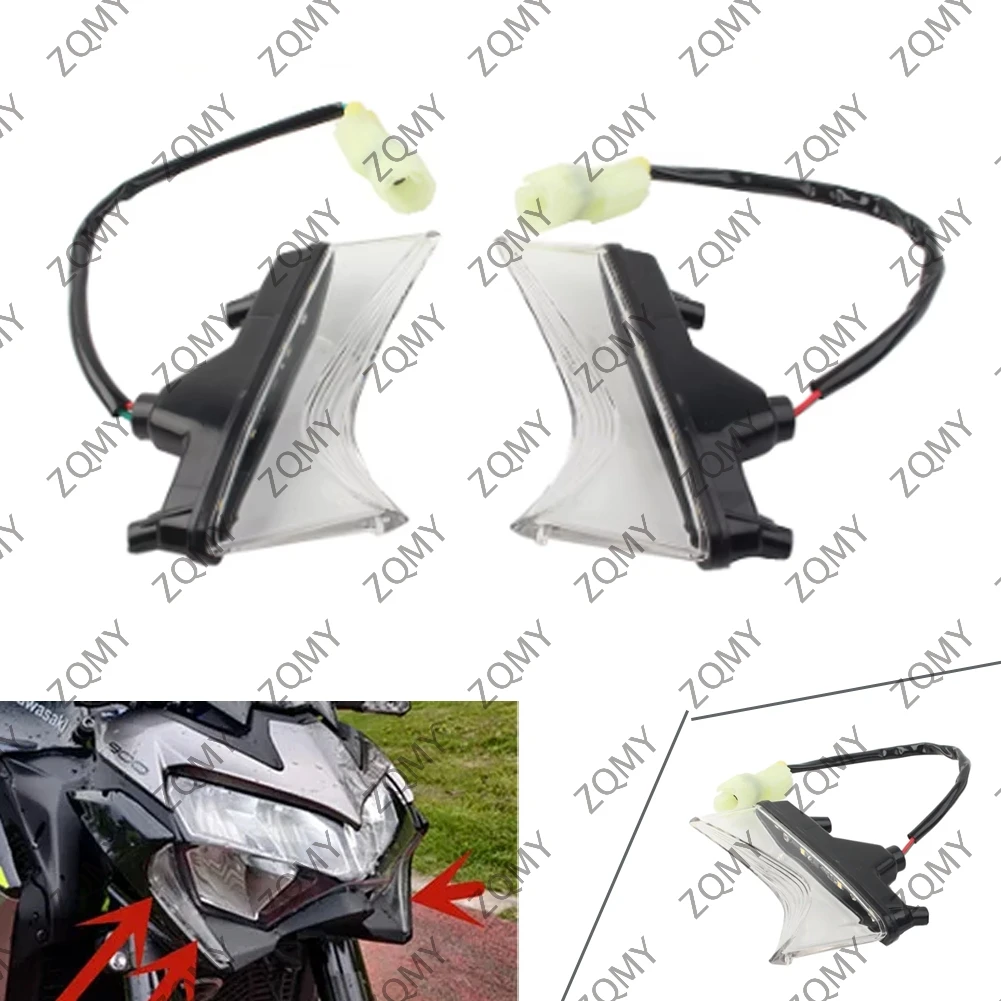 

1Pair Motorcycle LED Front Daytime Running Lights Headlight For KAWASAKI Z900 2020 2021 2022