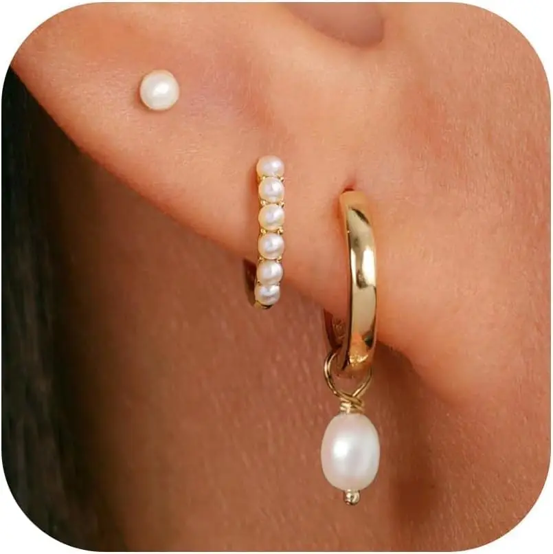 3 Pcs Small Hoop Ea… - image