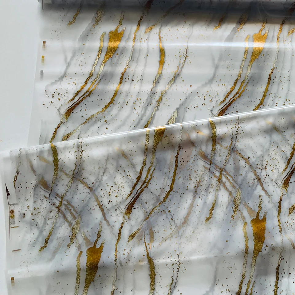 Gold Thread Inlaid Marble Hydrographic Water Transfer Printing Film 0.5x2m, PVA Hydro Dip Film for Car Interior Color Change 315