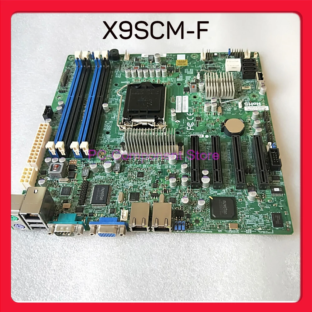 Server Workstation Motherboard Single Socket H2 LGA1155 Supports E3-1200 E3-1200 V2 Series X9SCM-F