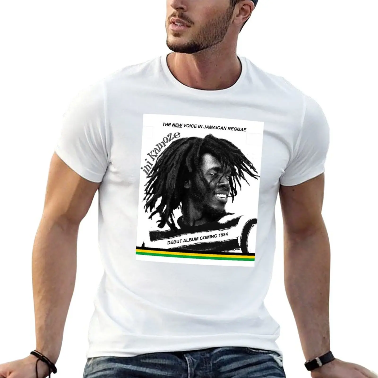 Ini Kamoze - Vintage 1984 Promo T-Shirt anime figures custom shirt Men's t shirts
