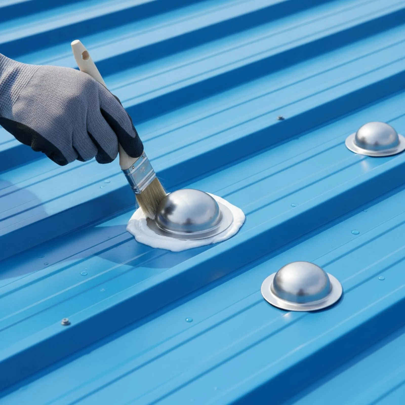 150 Pieces Metal Roof Screw Cap Waterproof Metal Roof Screw Caps Silver-Colored Low-Profile for Roofers