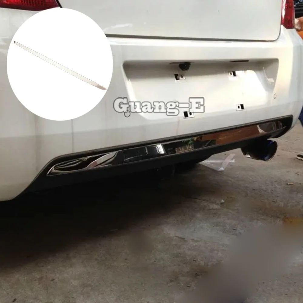 

Car Cover Protection Bumper Stainless Steel Trim Rear Back Tail Trunk Bottom Panel For Peugeot 301 2014 2015 2016 2017 2018 2019