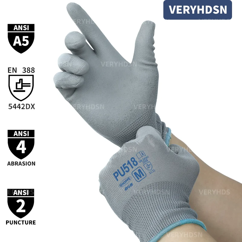 3 pairs Ultra-Thin Work Gloves High Performance Knit Wrist Cuff Firm Non-Slip Grip Touchscreen Durable&Breathable For Men&Women