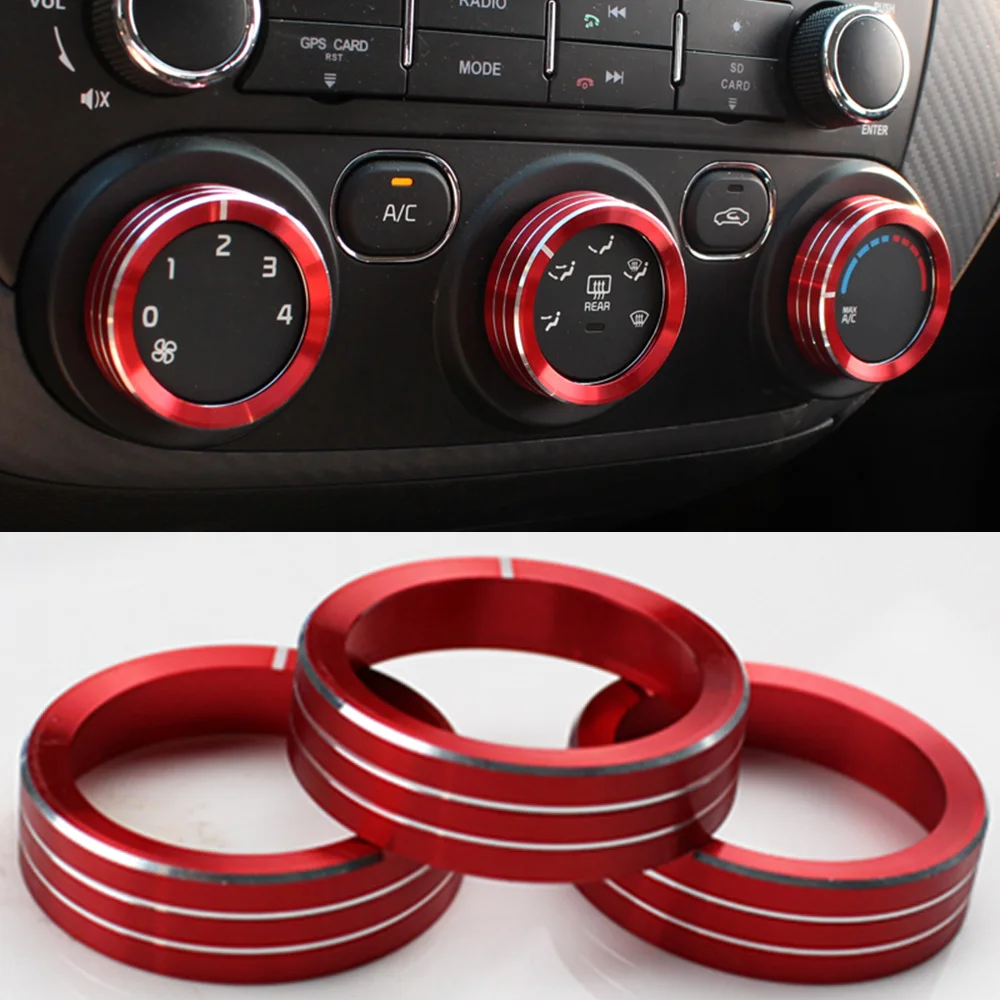 لكيا 2017 2018 سيراتو K3 YD S قسط الرياضة فورتي S LX سيارة تكييف الهواء مقبض مفتاح التشغيل حلقة الكسوة التيار المتناوب زر الديكور غطاء #1