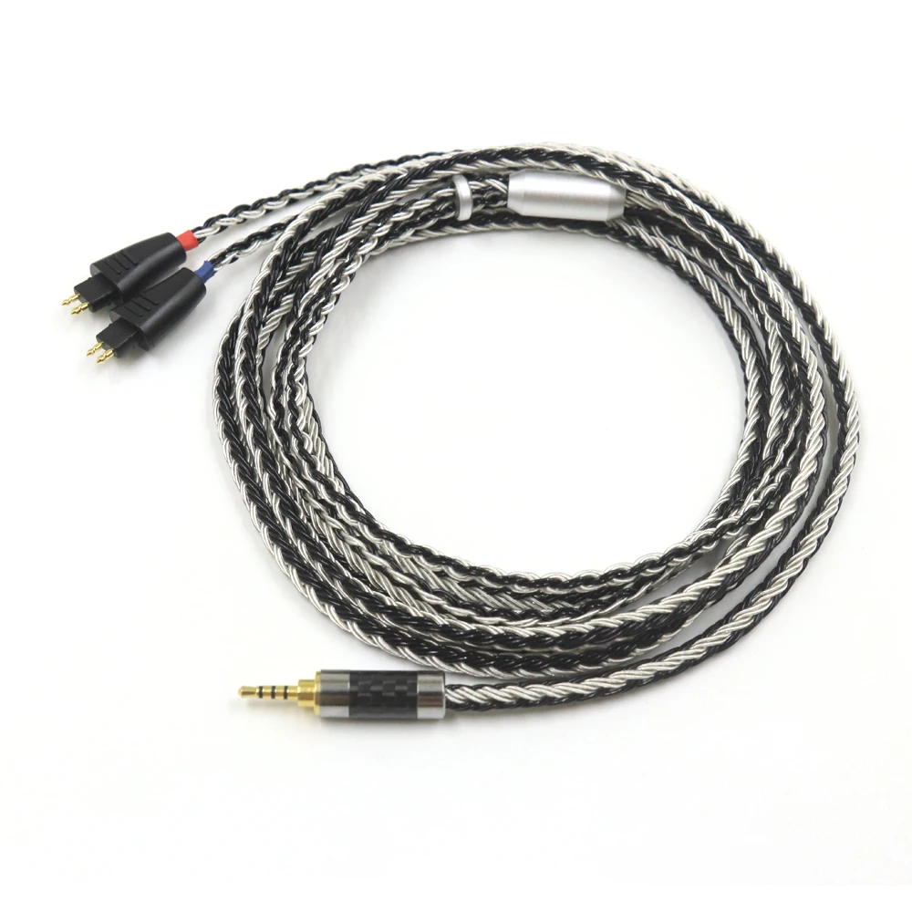 High Quality 2.5mm 4.4mm XLR 3.5mm 16 Core Silver Plated Earphone Balance Cable For FOSTEX TH600 TH900 909 MKII MK2 Earphone