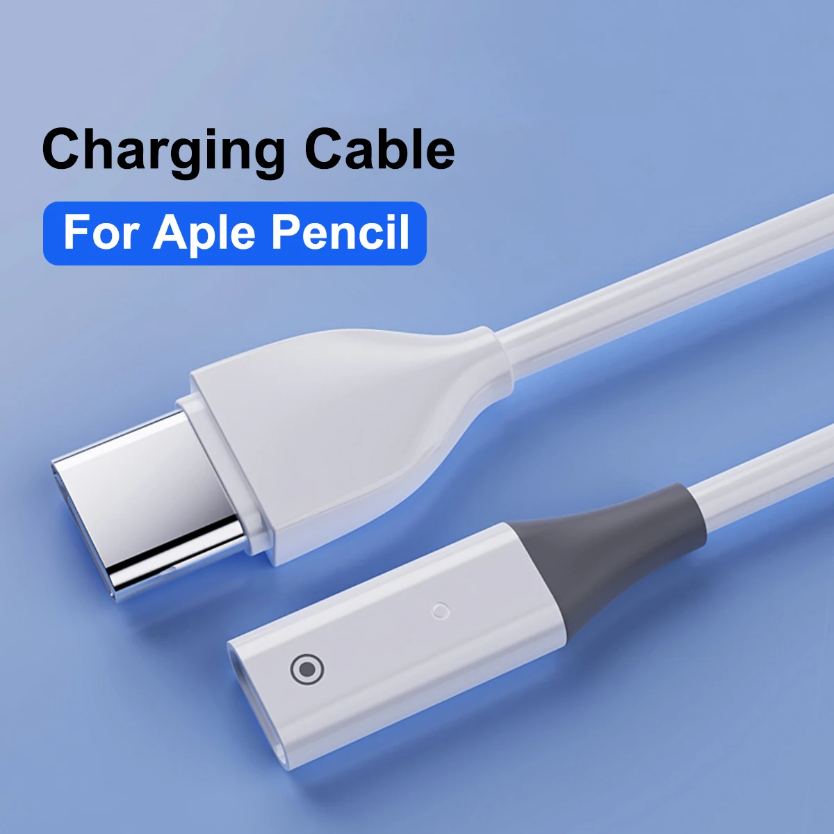 Stylus pen Charger Cable USB A/Type-C Charging Wire Male To Female Extension with Indicator Light for Apple Pencil Generation 1