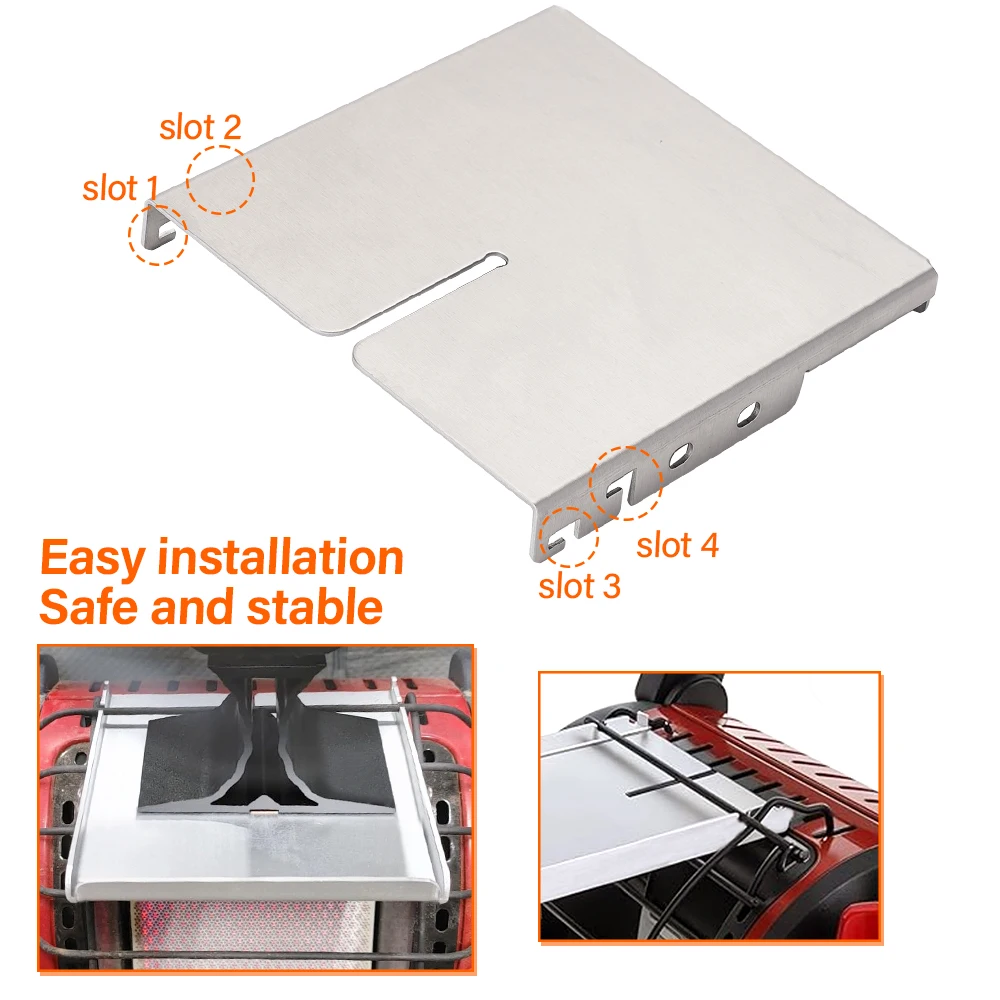 Support de plaque d'isolation thermique de cheminée multifonctionnel, poêle électrique, accessoires de ventilateur de cheminée pour la pêche sur glace à la maison en plein air