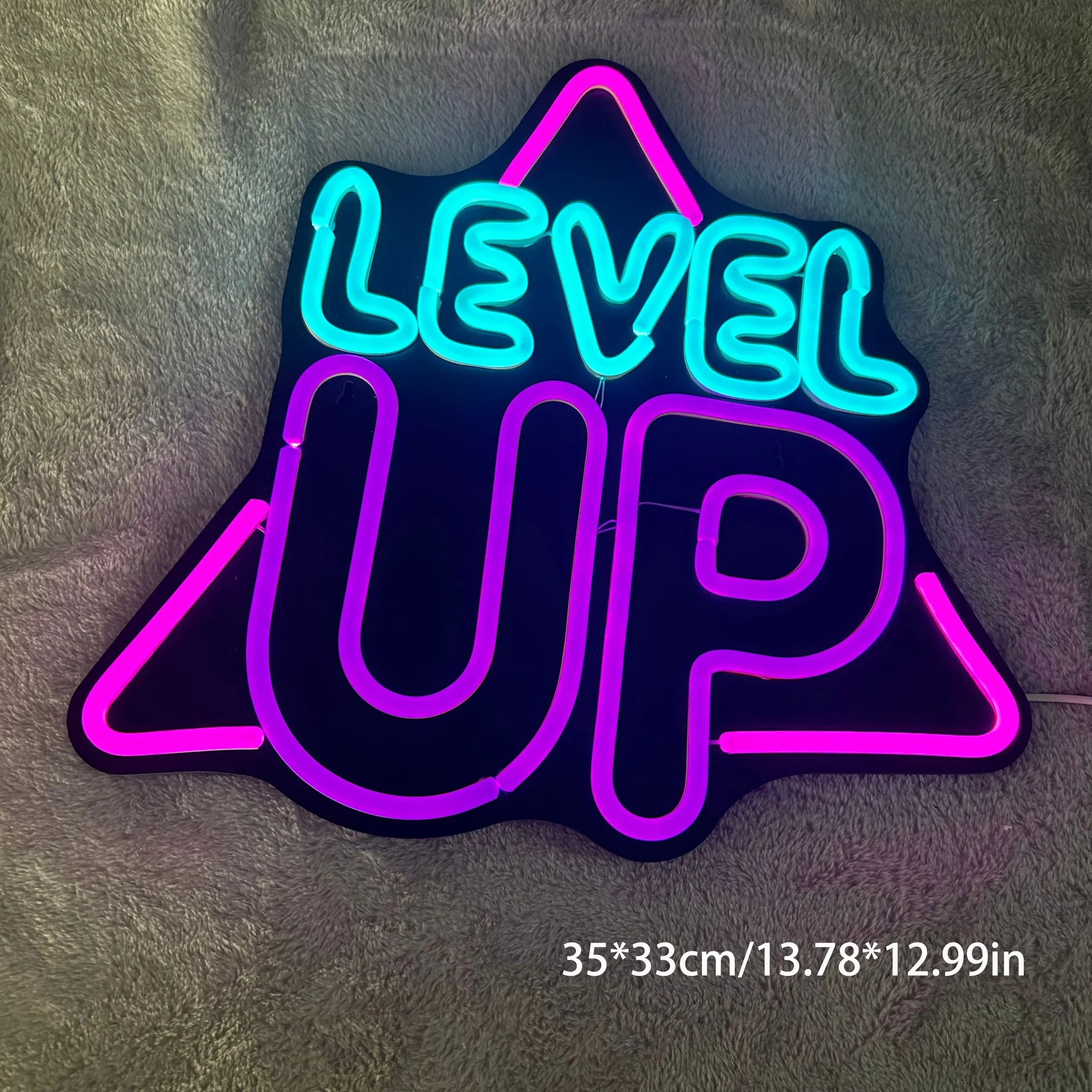 

LEVEL UP Neon Sign USB Powered LED Neon Sign for Club Bar Bedroom Home Shop Game Room Party The Best Gift for Music Enthusiasts