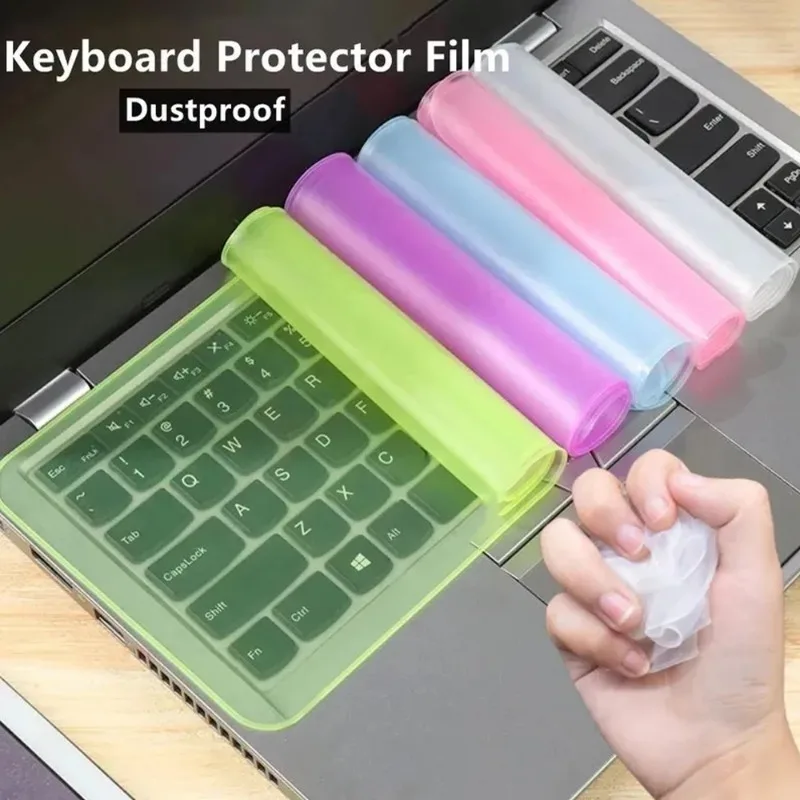 Capa universal para teclado de laptop, película protetora ultrafina de silicone à prova d'água para macbook 14-15 polegadas protetor de teclado de notebook
