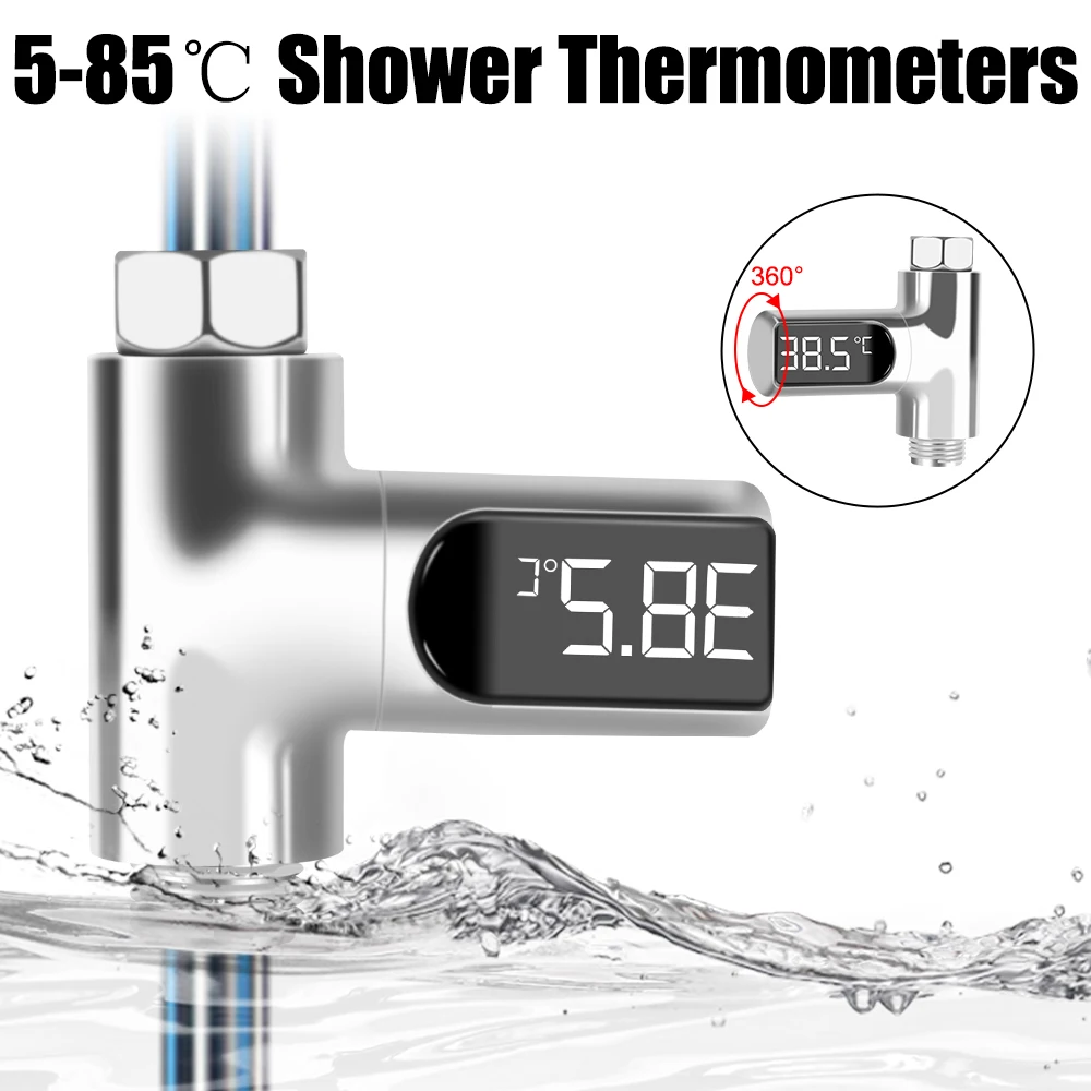 Bathing Temperature Meter Shower Faucets Water Thermometer Electricity Home LED Display Hot Tub  Water Temperature Monitor