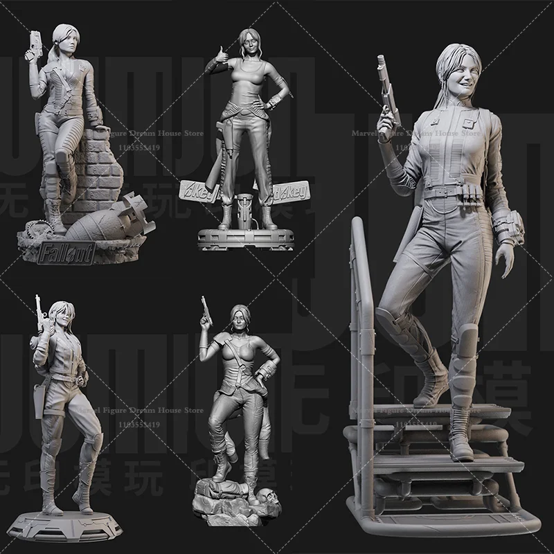 1/24 1/18 Scale DIY Self-assembled GK 3D Resin Un-panited Doll White Model Rebuild Civilization And Bring New Bright Future